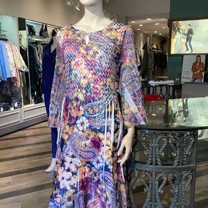 Gorgeous detailed chiffon party dress all colors swirl